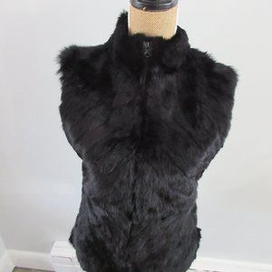 Black Fur Vest by DANIER, size 8/10, small